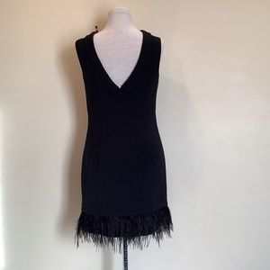 NWT feather trimmed LBD